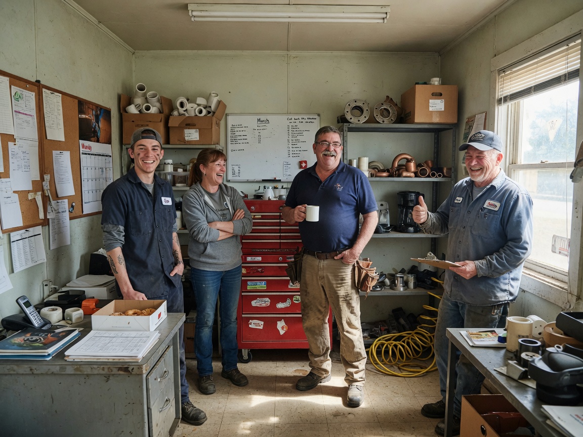 The Triple J Plumbing team at work in Vevay
